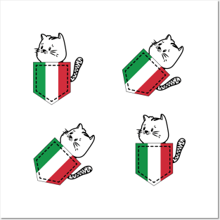 Patriotic Pocket Pussy - Cat Lover -  Italian Patriot Posters and Art